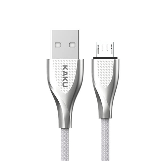 USB кабель Kaku KSC-038 USB-Micro USB-1 м Silver (1254616808) - фото 2