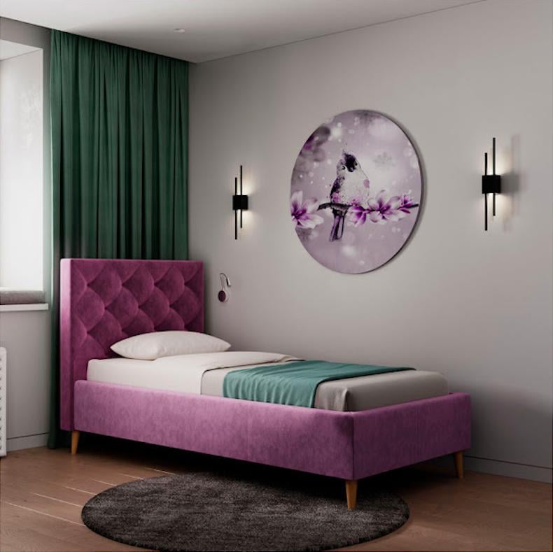 Кровать-подиум BristolNew Design Standart Wood на ножках 90х200 см Фиолетовый