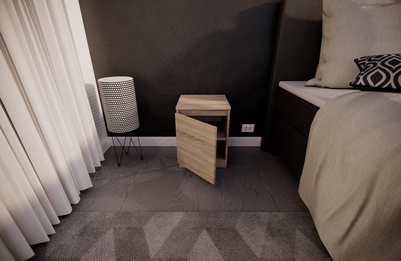 Тумба приліжкова MEBEX 40х40х54,5 см Дуб Сонома (VS2D400DS) - фото 2 Тумба приліжкова MEBEX 40х40х54,5 см Дуб Сонома (VS2D400DS) - фото 2