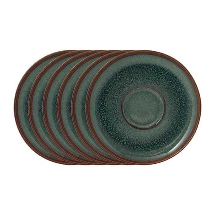 Блюдце Villeroy & Boch Crafted 6 предметів 15 см Зелений (2642962)
