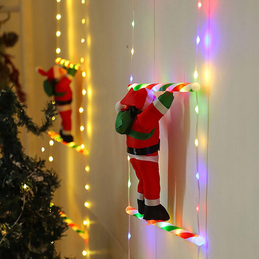 Новогодняя декорация Санта Клаус на лестнице с подсветкой 1,5 м (344fafeb) - фото 4 Новогодняя декорация Санта Клаус на лестнице с подсветкой 1,5 м (344fafeb) - фото 4