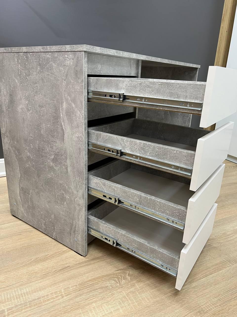 Стіл письмовий Арес лівий 1104х760х514 мм Бетон/Білий - фото 5 Стіл письмовий Арес лівий 1104х760х514 мм Бетон/Білий - фото 5