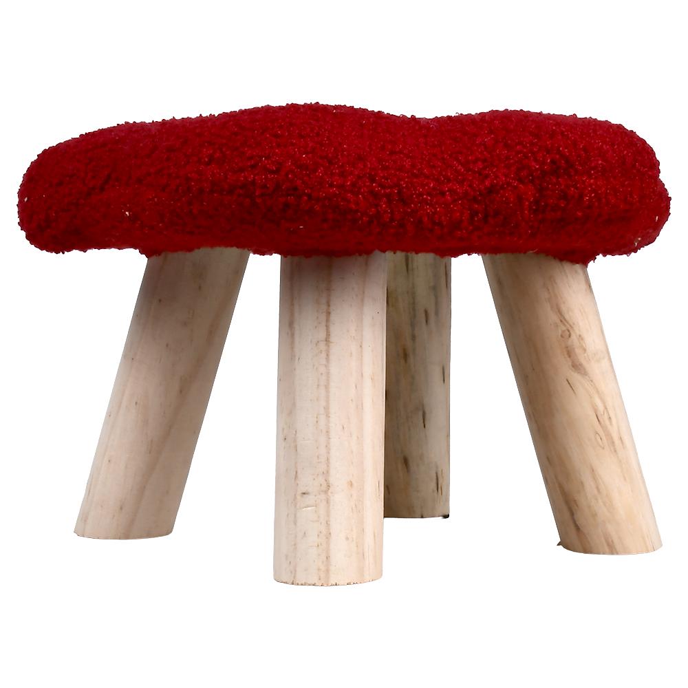 Пуф дитячий Stenson Flower 30х20 см Червоний з білим (R33432) - фото 2