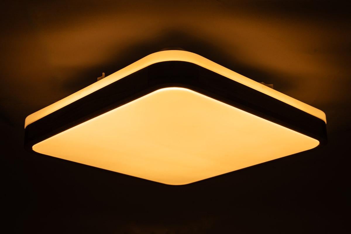 Светильник потолочный Vestum GLOW матовый 60W 3000К-6500К с ДУ 391х391х65 мм Орех - фото 2