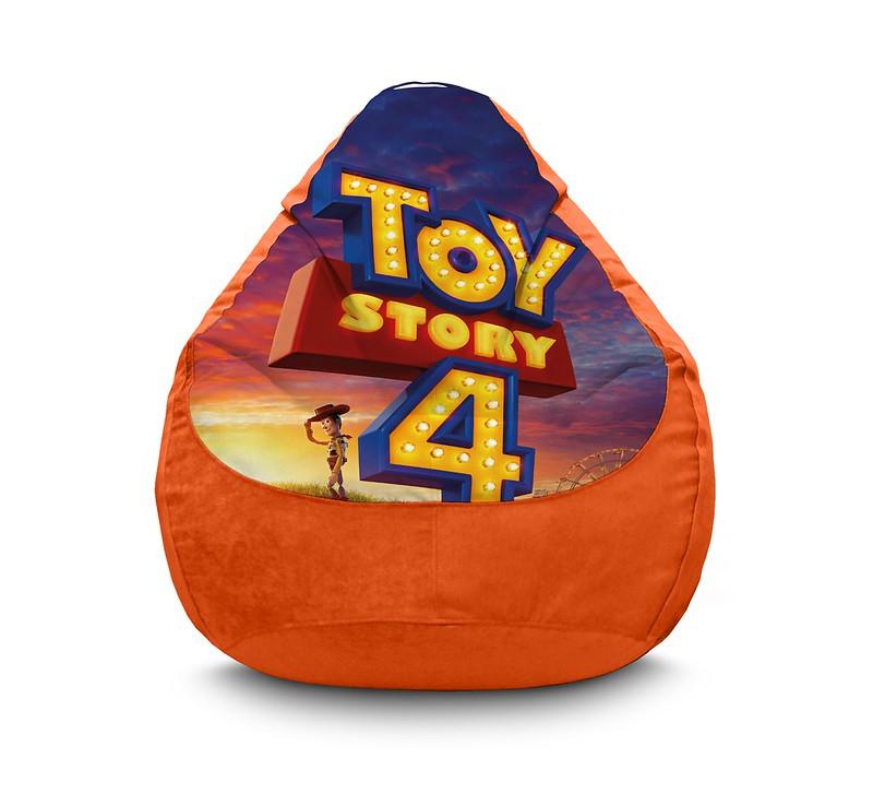 Кресло мешок iPuff Toy Story 4 Sheriff Woody Logo Флок XXL 90х125 см Оранжевый