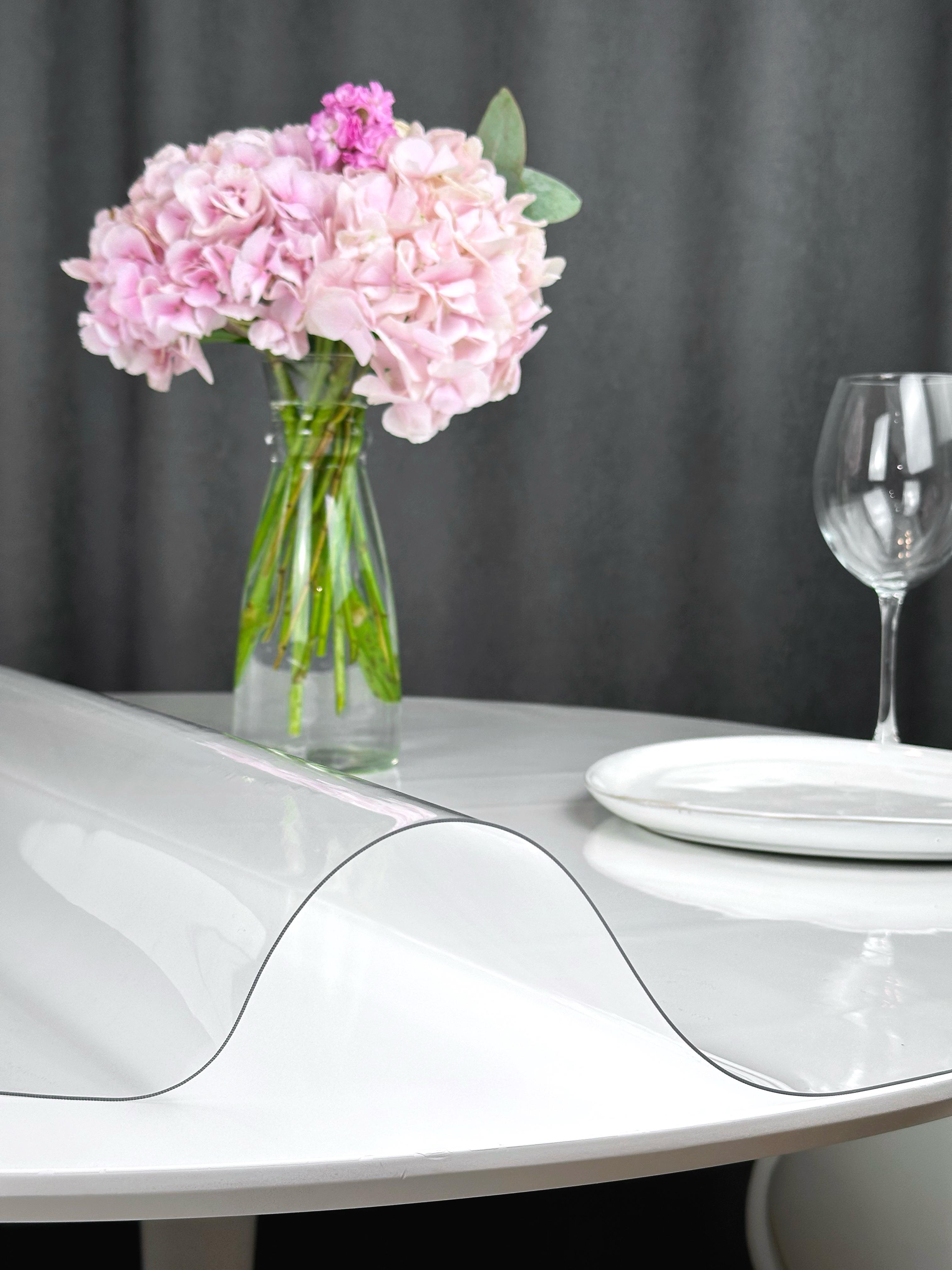 Скатертина силіконова Crystal м'яке скло 200х60 см/1 мм 1000 мікрон (1100-12)