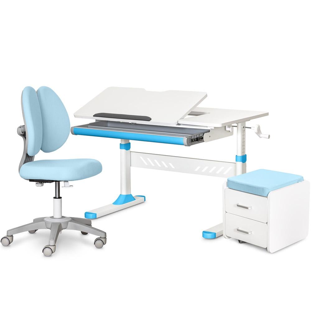 Парта детская школьная Evo-kids TH-310/кресло Sprint Duo Lite/тумба BD C-3 Голубой - фото 1 Парта детская школьная Evo-kids TH-310/кресло Sprint Duo Lite/тумба BD C-3 Голубой - фото 1