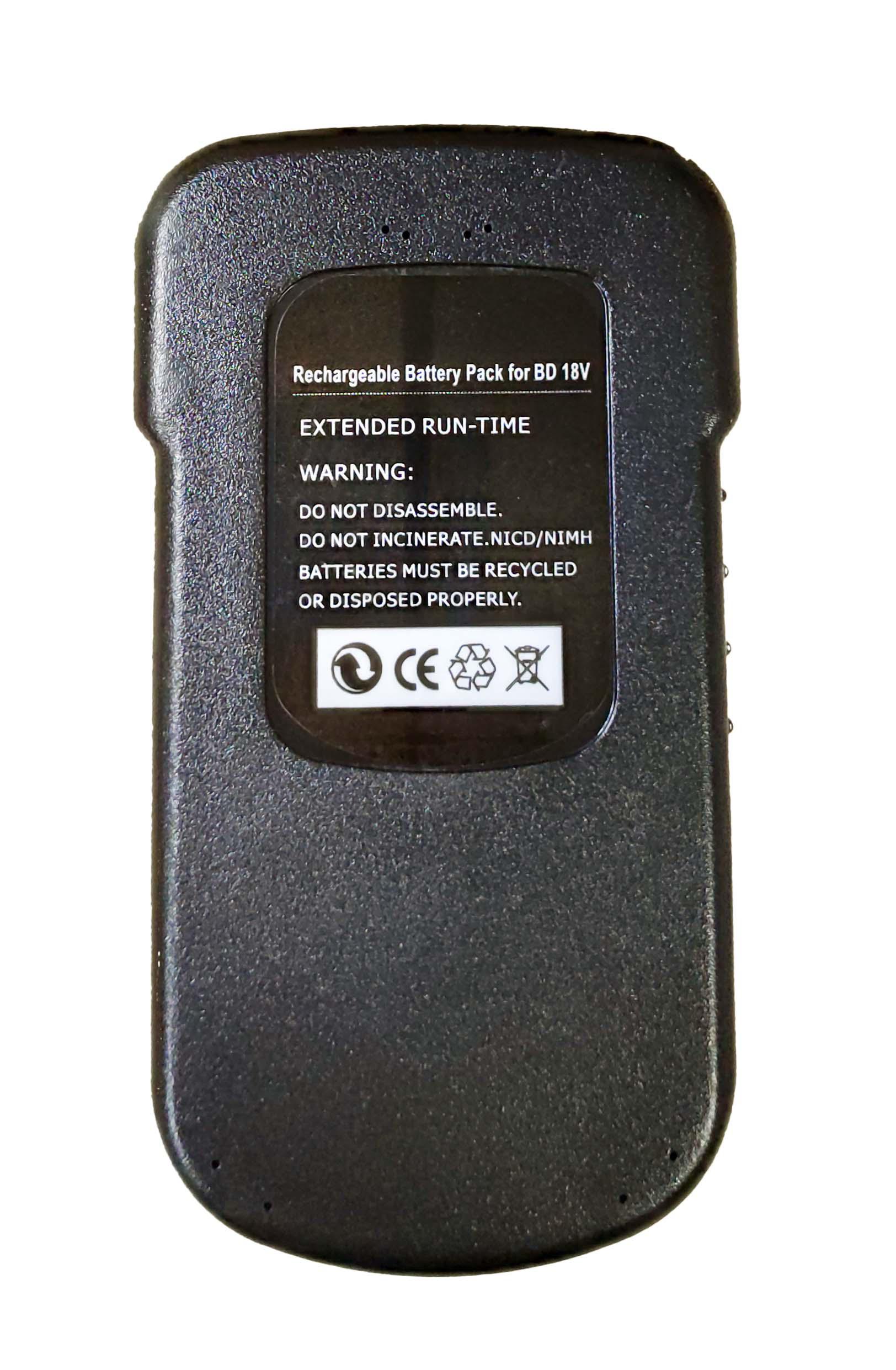 Аккумулятор для шуруповерта Black&Decker 244760-00 BD18PSK 3.0Ah 18V Ni-Cd Черный - фото 2