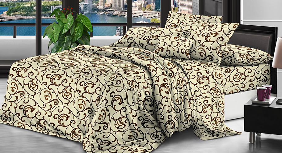 Комплект постельного белья Вензельки полуторный 150х220 см (T75-5400beige/WP/1.5)