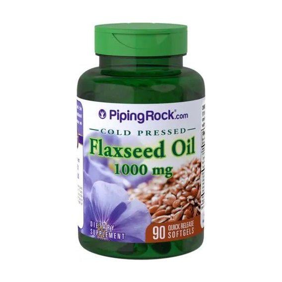 Льняное масло Piping Rock Flaxseed Oil 1000 мг 90 Caps