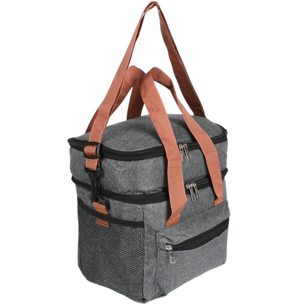 Термосумка с карманами R40957 25х18х27 см Серый (33087823)