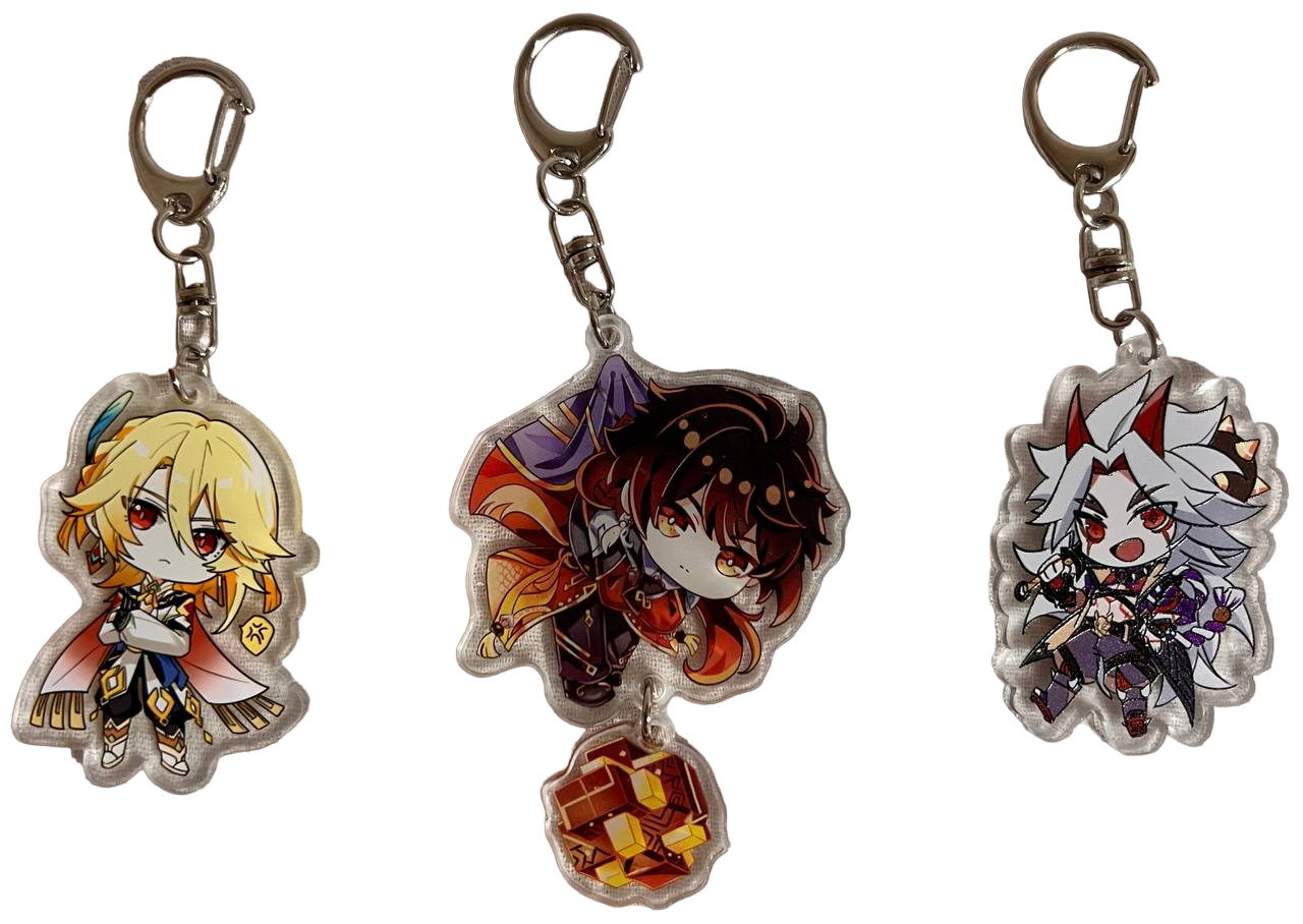 Набор брелоков Геншин Импакт 3 шт. (91744)