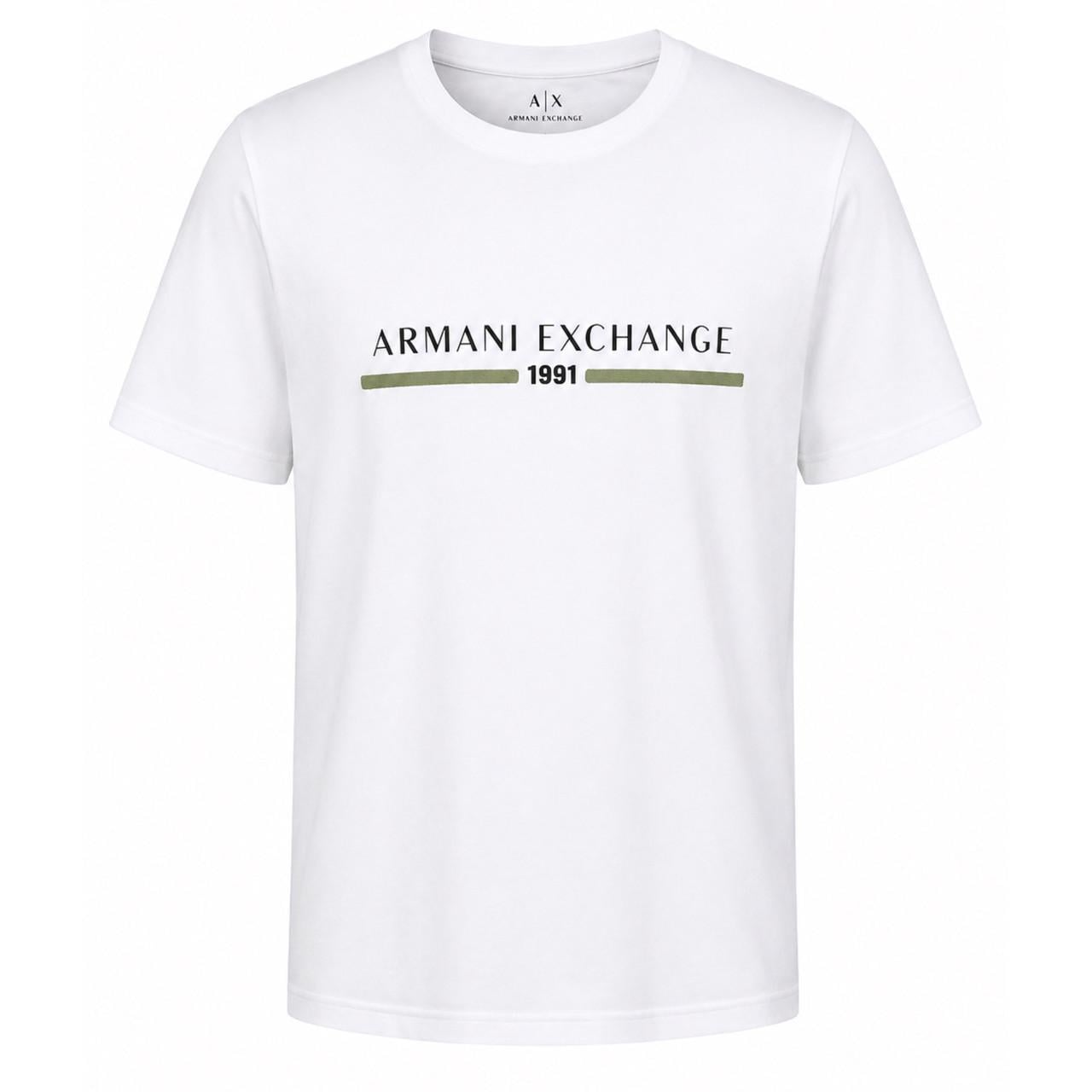 Футболка чоловіча Armani Exchange A | X 1991 з логотипом Casual Premium Білий