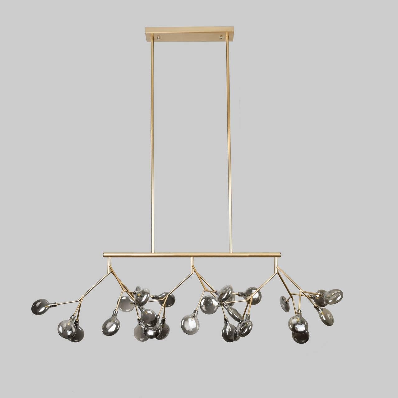 Люстра из стеклянных лепестков Petals на 27 ламп Золотой (918-LP264-27 GD+BK)