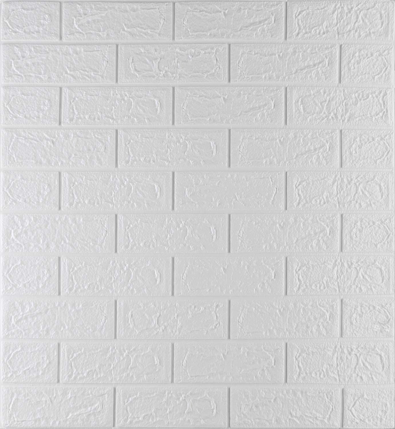 Панель 3D декоративная самоклеящаяся Loft Expert под кирпич 700x770x4 мм Белый