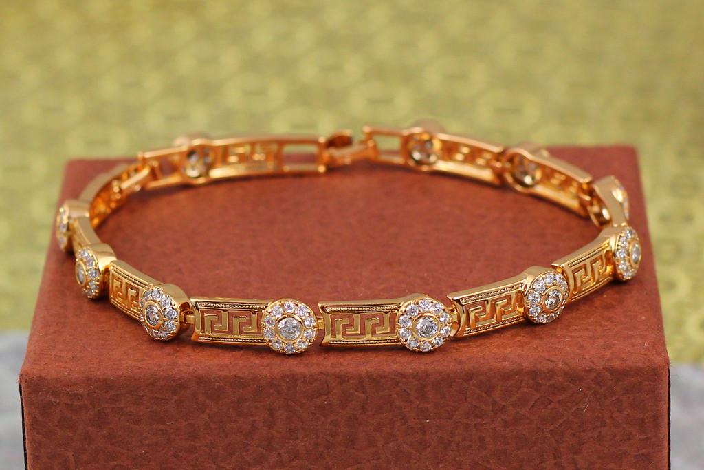 Браслет Xuping Jewelry Версаче 21,5 см 7 мм Золотистый (1765330940)