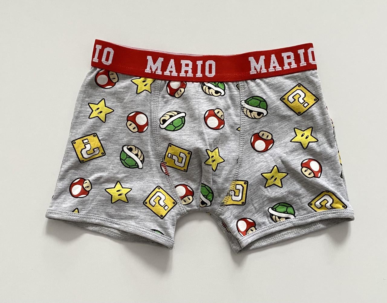 Труси-боксерки на хлопчика Super Mario Primark 122 см на 6-7 років Сірий (2620403634)