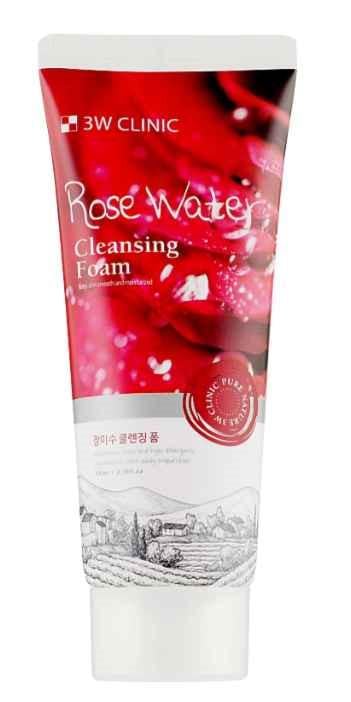 Пінка для вмивання 3W CLINIC Rose Water Cleansing Foam 100 мл (1537)