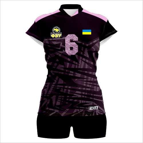 Волейбольна форма жіноча M Чорний/Фіолетовий (151206)
