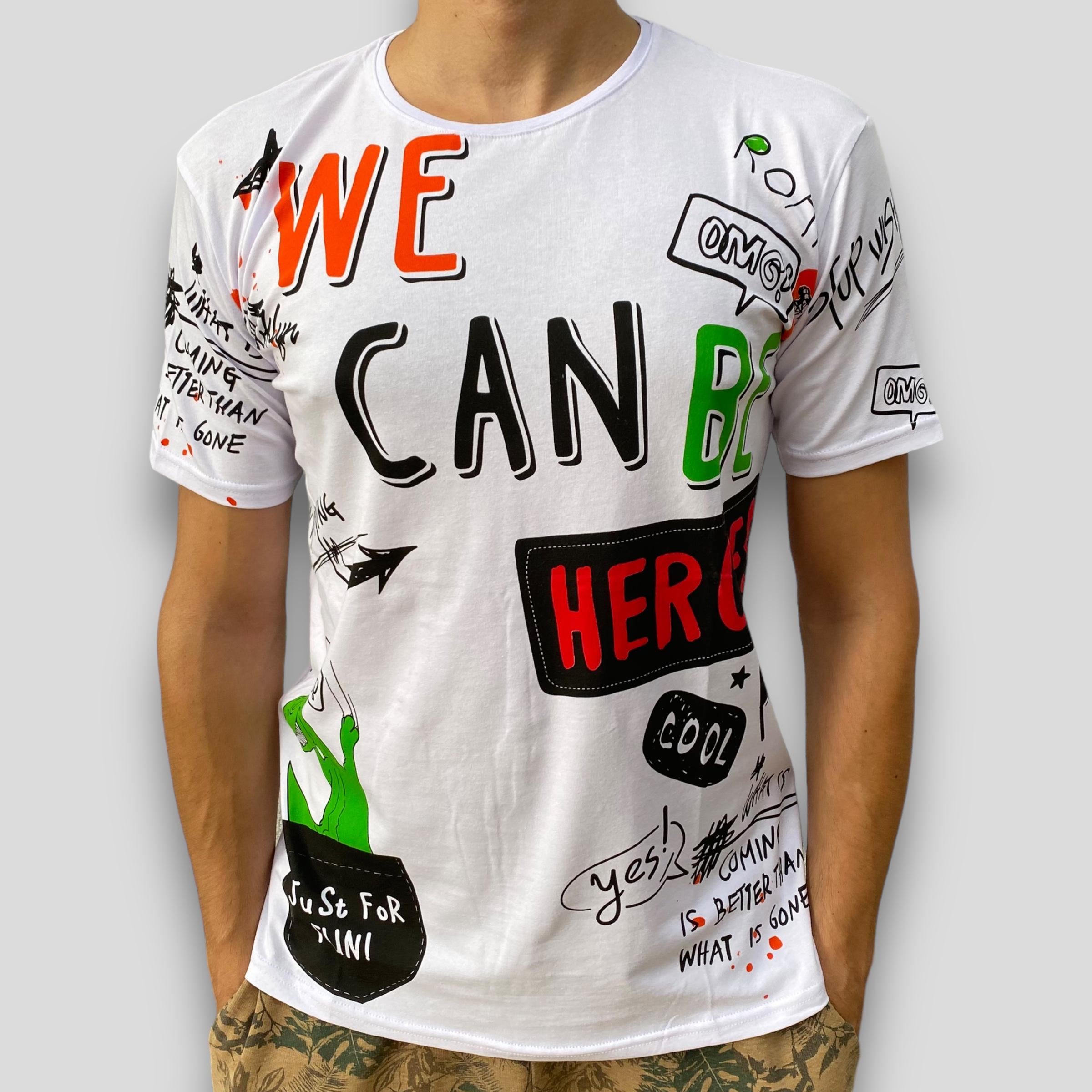 Футболка мужская Moranni "We Can Be Heroes" M Белый (8220)