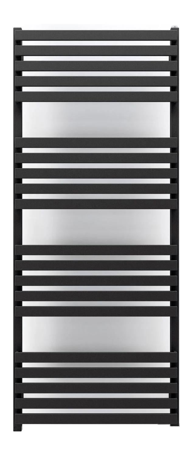 Полотенцесушитель комбинированный Terma Quadrus Slim с ТЄНом MOA с вентилем Integra 1185x450 мм Black mat (390)