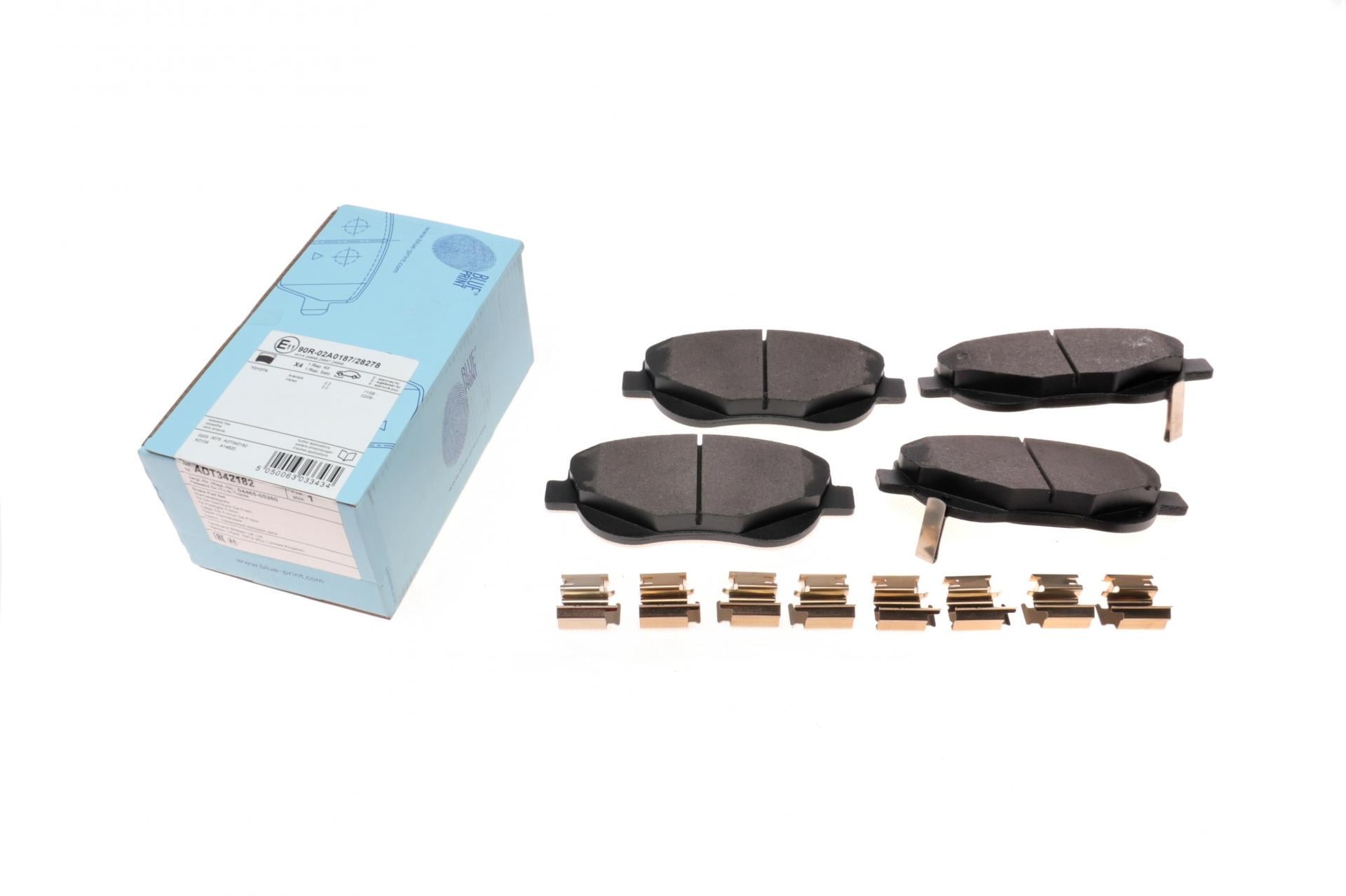 Колодки тормозные передние BLUE PRINT ADT342182 Toyota Avensis 2.0D/2.2D 08-