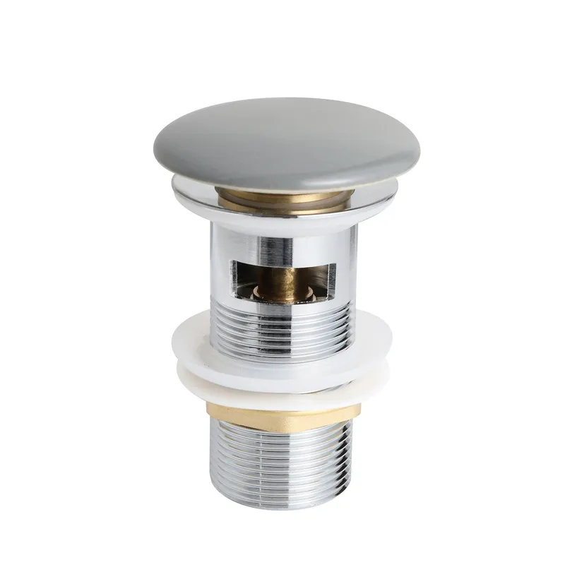 Донний клапан для раковини MIXXUS POP-UP-08 GRAY Click-Clack керамічна накладка 1 1/4" Графіт (AC3566)