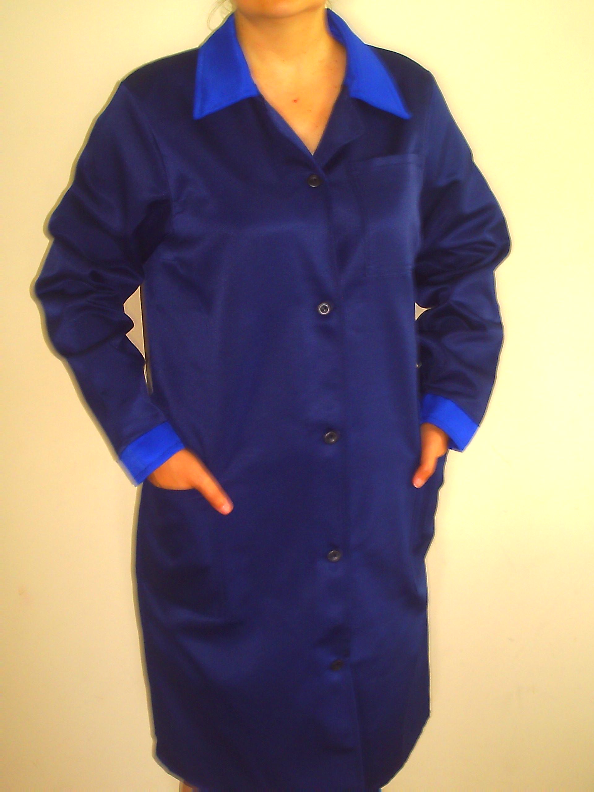 Халат робочий жіночий тканина грета р. 44-46 Синій (103231) - фото 6 Халат робочий жіночий тканина грета р. 44-46 Синій (103231) - фото 6