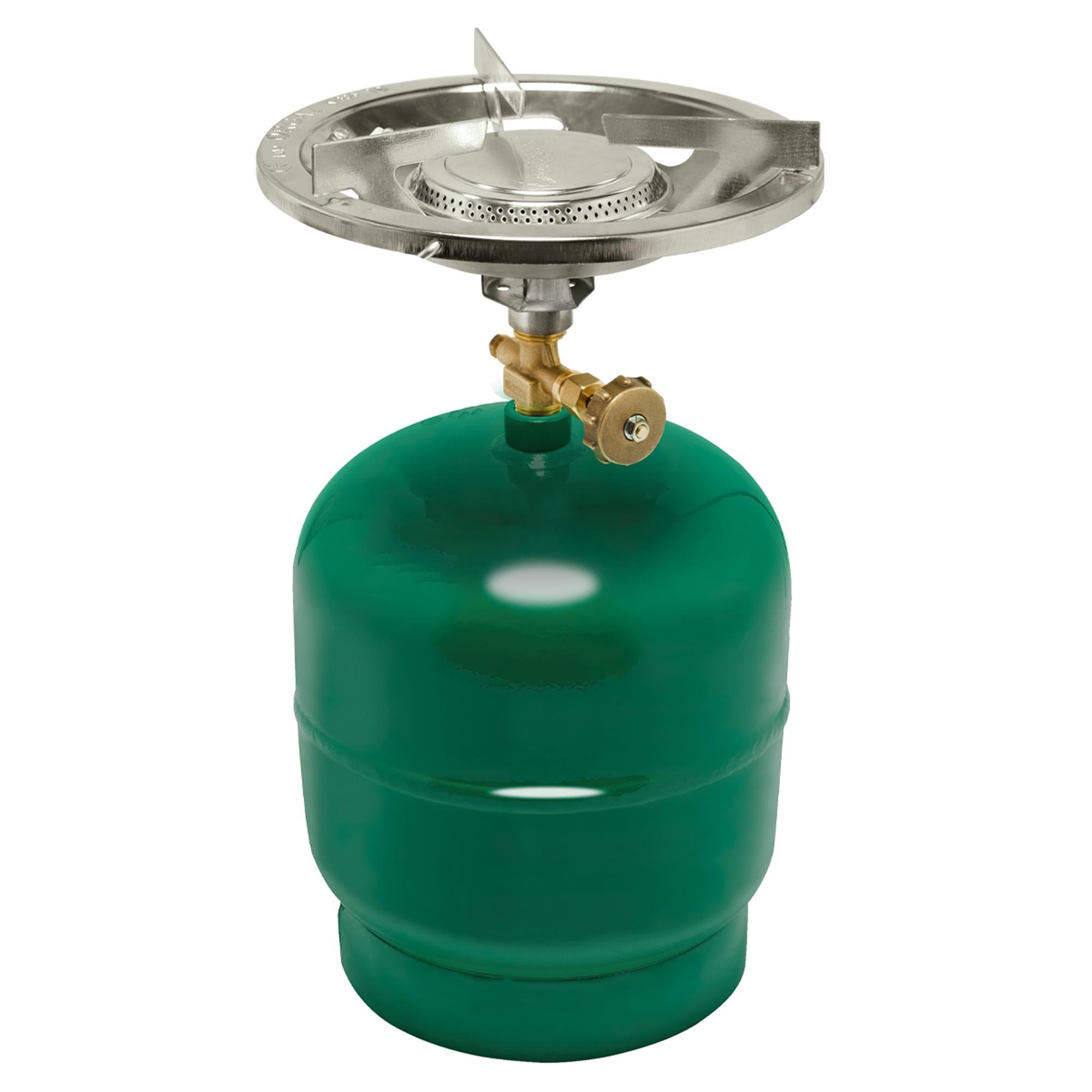 Газовий балон із пальником Пропан 8л ДСТУ 2 мм Зелений Газовий балон із пальником Пропан 8л ДСТУ 2 мм Зелений