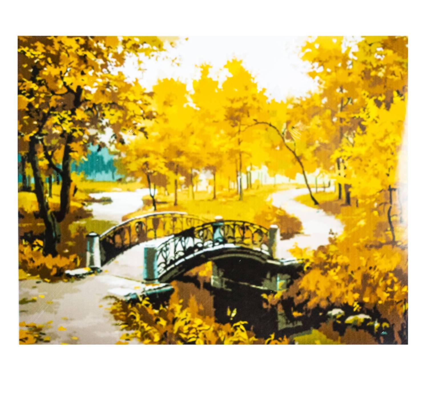 Картина по номерам Осень с красками и кистями 40х50 см Multicolor (6111) Картина по номерам Осень с красками и кистями 40х50 см Multicolor (6111)