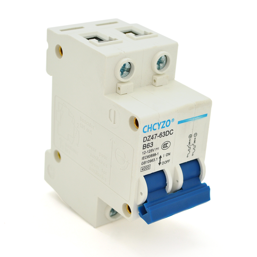 Автоматический выключатель CHCYZO DZ47-63DC-B63 2P 63A 12-125V (YUT_V9819)