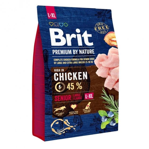 Корм сухой Brit Premium Senior L-XL для пожилых собак крупных и гигантских пород 3 кг (170828/6475)
