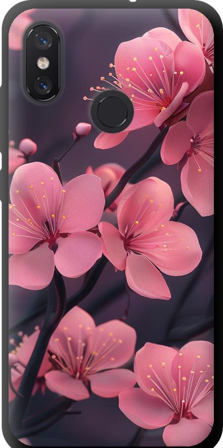Чехол на Xiaomi Mi8 Пурпурная сакура (6075b-1499-42517)