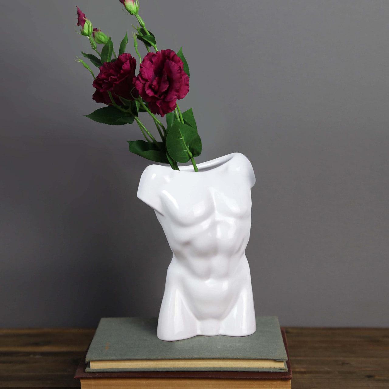 Ваза керамическая Nana ceramics Аполлон 20 см Белый матовый (2788480326)