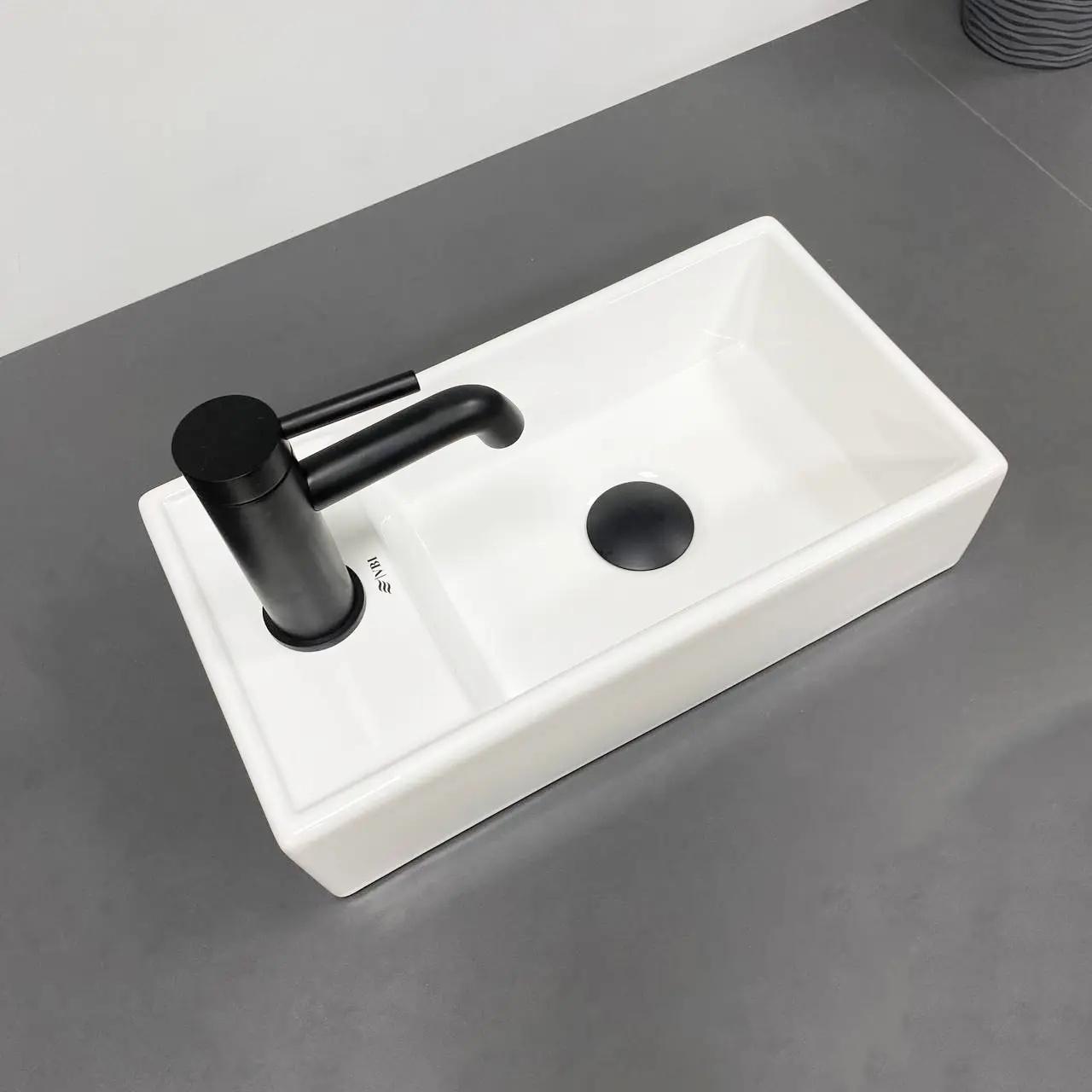 Раковина VBI Lago R прямокутна 225x420 мм Білий (RM-VBI-015610) - фото 5 Раковина VBI Lago R прямокутна 225x420 мм Білий (RM-VBI-015610) - фото 5