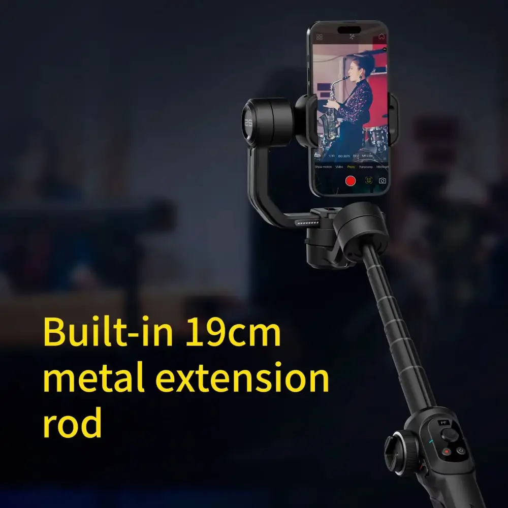 Стабілізатор триосьовий AOCHUAN Professional Gimbal Stabilizer For Smartphone SMART S2 Black - фото 9