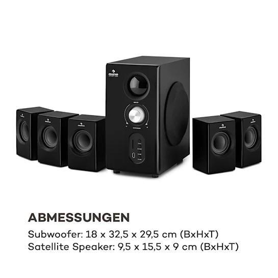 Система музыкальная акустическая Auna Concept 520 75 Вт RMS OneSide BT USB SD (10033066) - фото 6