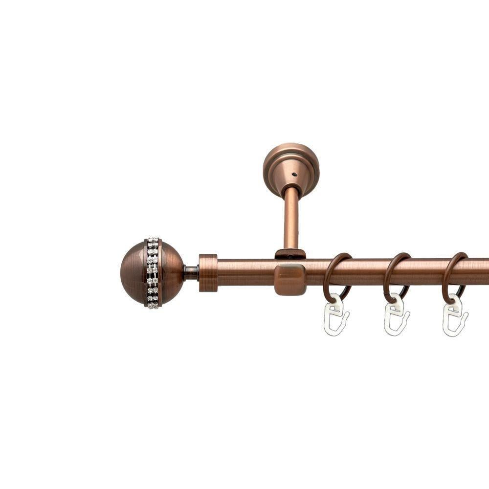 Карниз Orvit Авея однорядный гладкий 16 мм 240 см Античная медь (00-00019227)