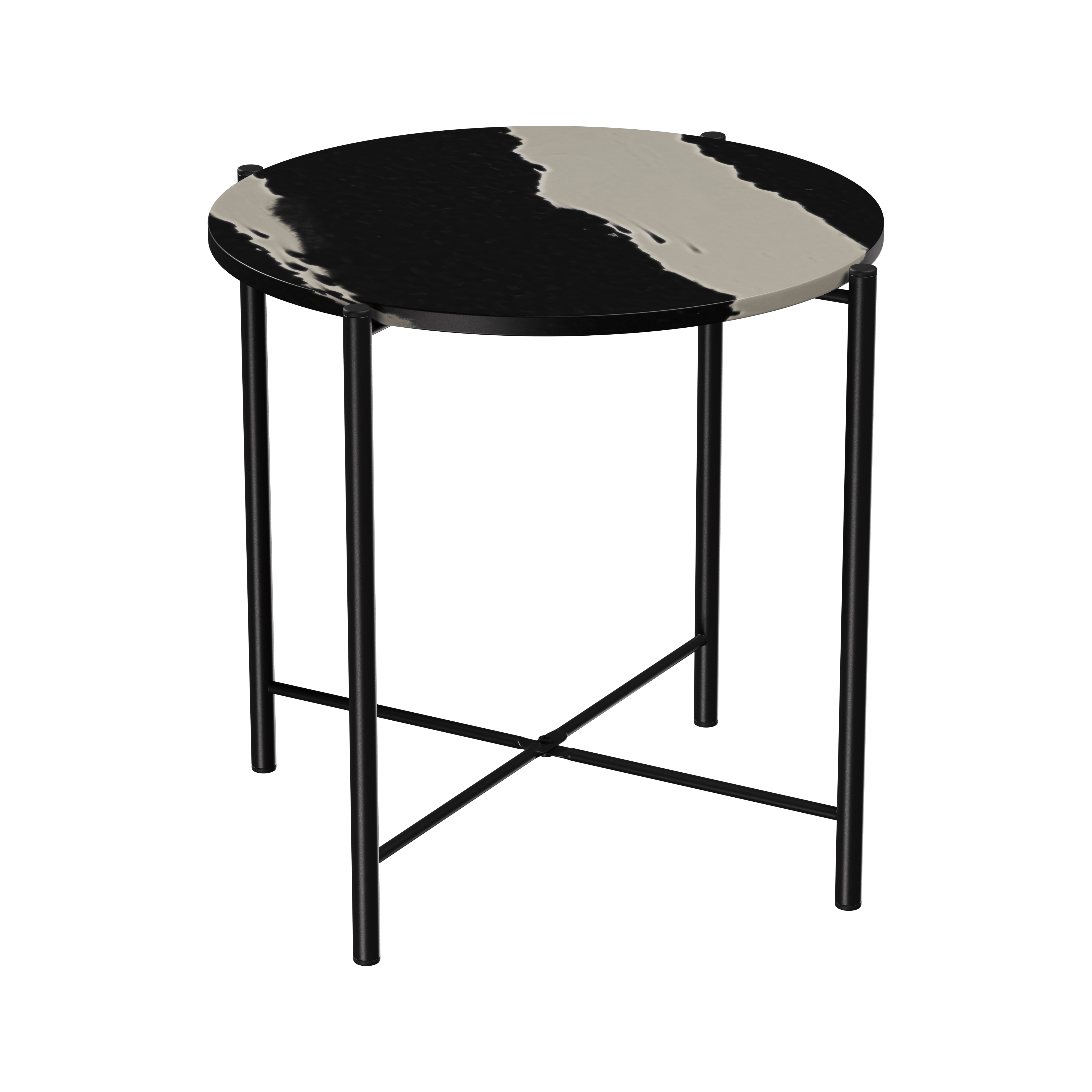 Стіл журнальний Recast Plastic зебра круглий 50 см (CTR50)