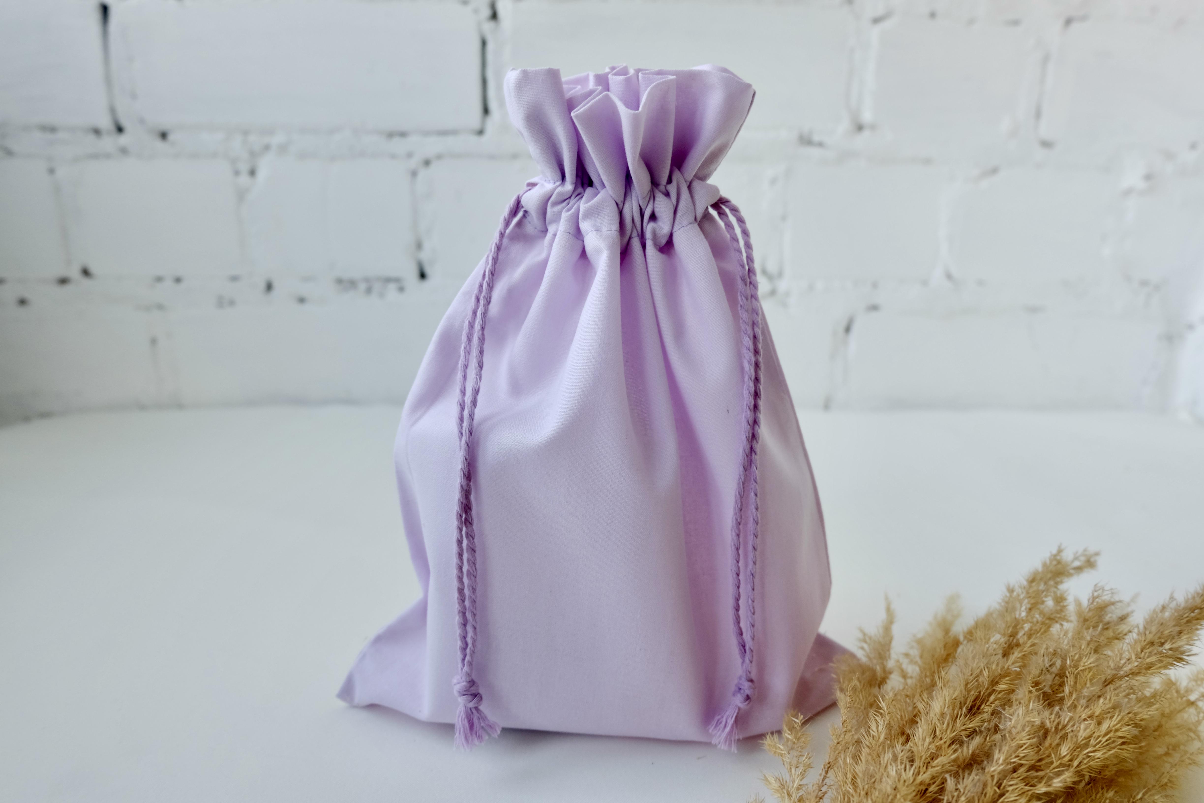 Мішок текстильний для пакування подарунків 25х20 см Бузковий (29175389) - фото 1 Мішок текстильний для пакування подарунків 25х20 см Бузковий (29175389) - фото 1