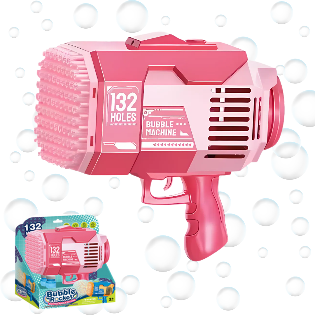 Пістолет мильних бульбашок для дітей на акумуляторі Рожевий Пістолет мильних бульбашок для дітей на акумуляторі Рожевий