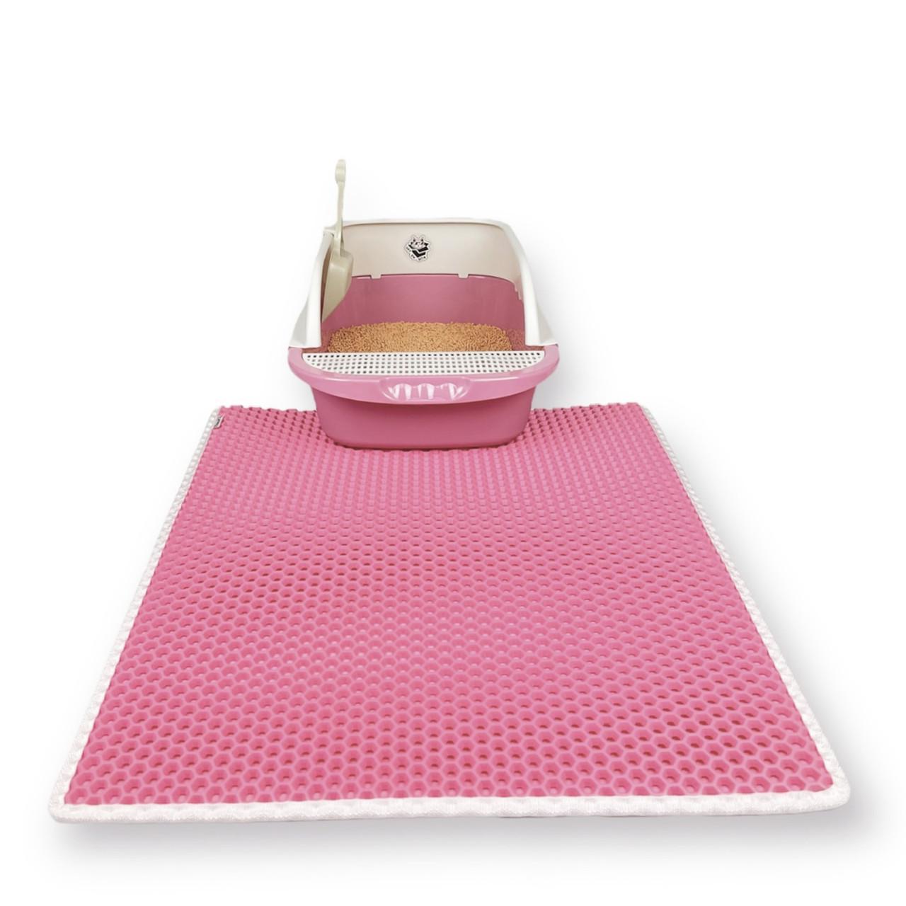 Лоток для котов CAT IN BOX с лопаткой 52х36х21,5 см Розовый (18553456) - фото 6