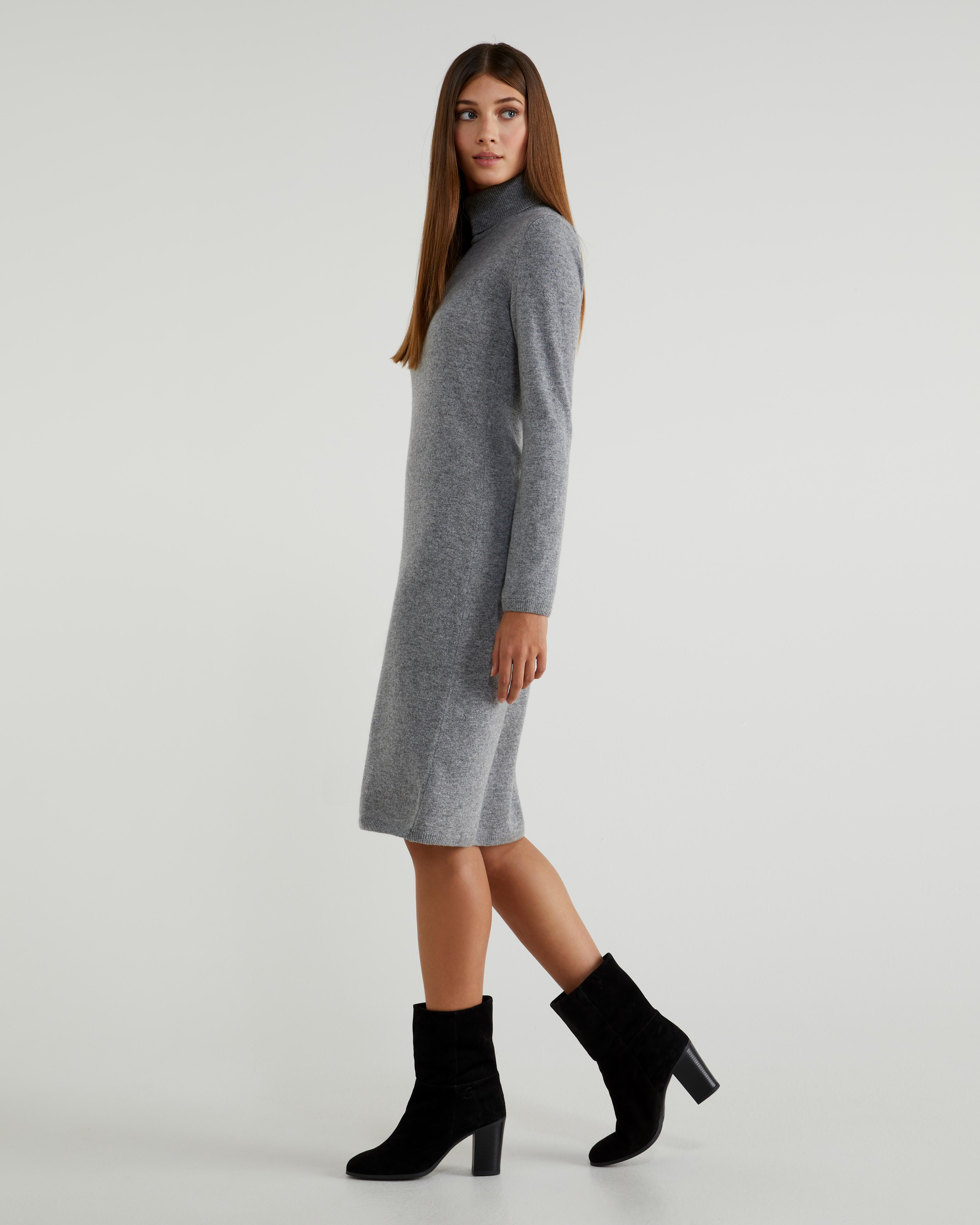 Сукня жіноча Benetton 1044v2531 XS Сірий - фото 5 Сукня жіноча Benetton 1044v2531 XS Сірий - фото 5