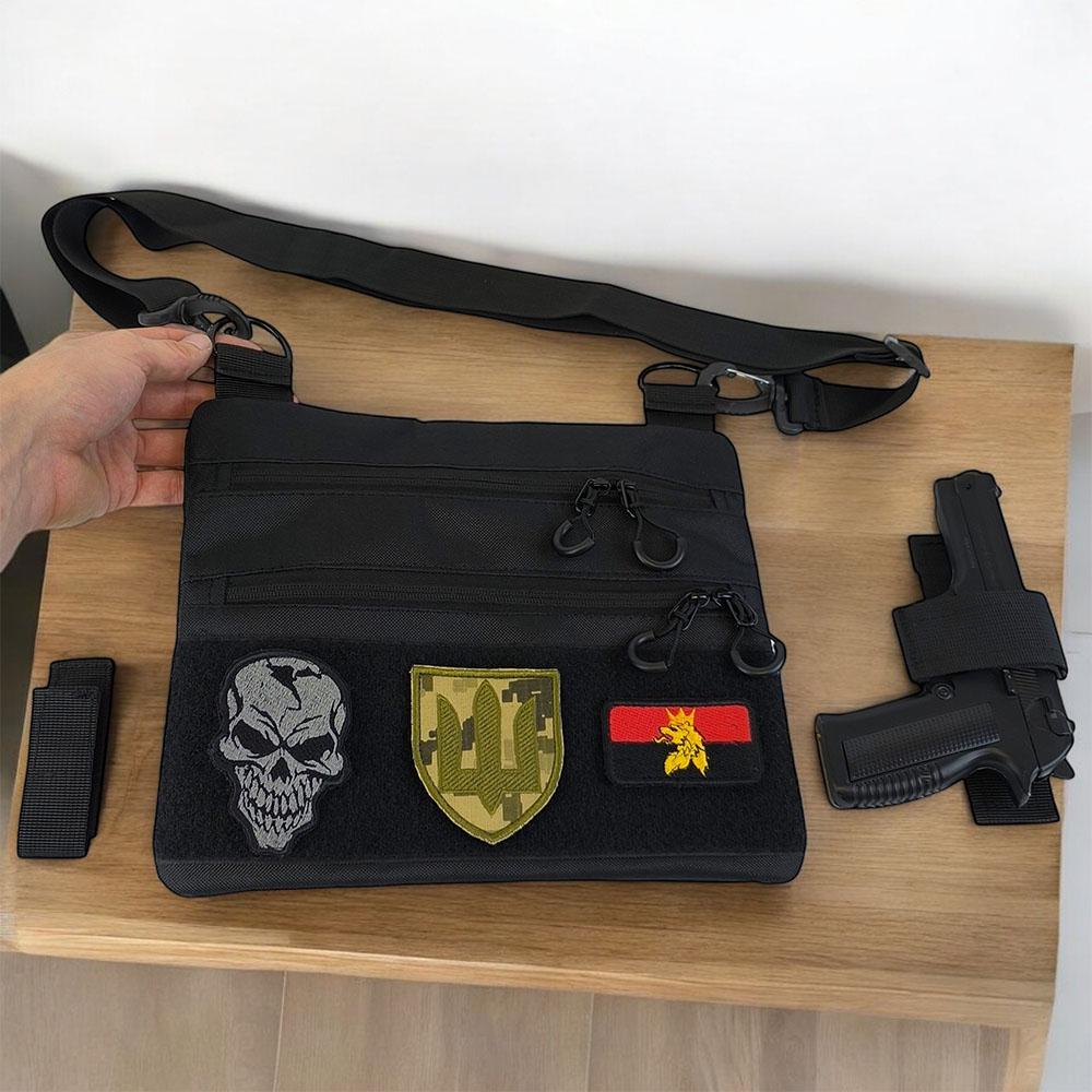 Сумка-кобура мужская 30х24 см Черный (521246) - фото 61 Сумка-кобура мужская 30х24 см Черный (521246) - фото 61