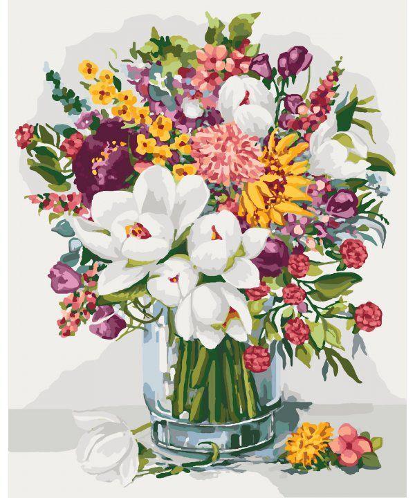 Картина за номерами Ідейка Квіти Аромат літа 40х50 см в термопакеті (KHO3018)