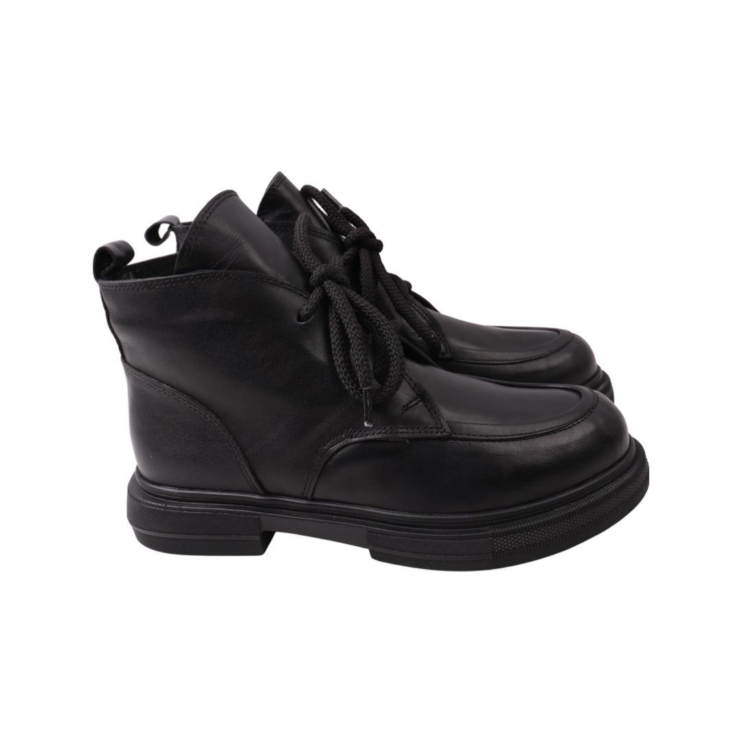 Ботинки женские Aquamarin из кожи р. 40 Черный (1874-21/22ZHC)