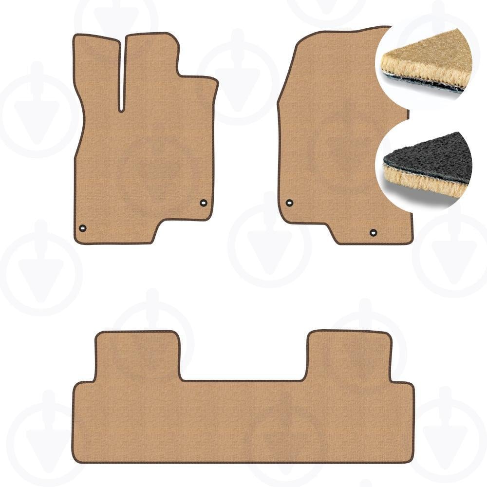 Комплект ковриков в салон Star-Tex для Acura RDX III 2018- р. текстиль/Fortuna Бежевый/Коричневый (10016-64-80-49)