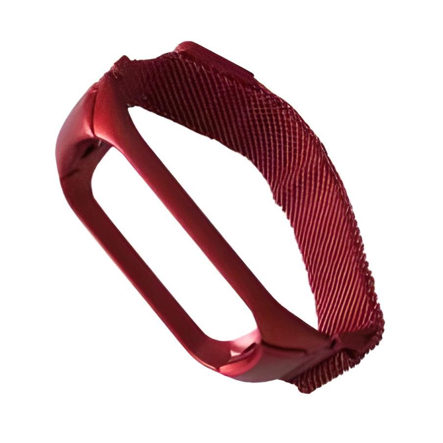 Ремешок для фитнес браслета Xiaomi Mi Band 3 4 Milanese Loop Red