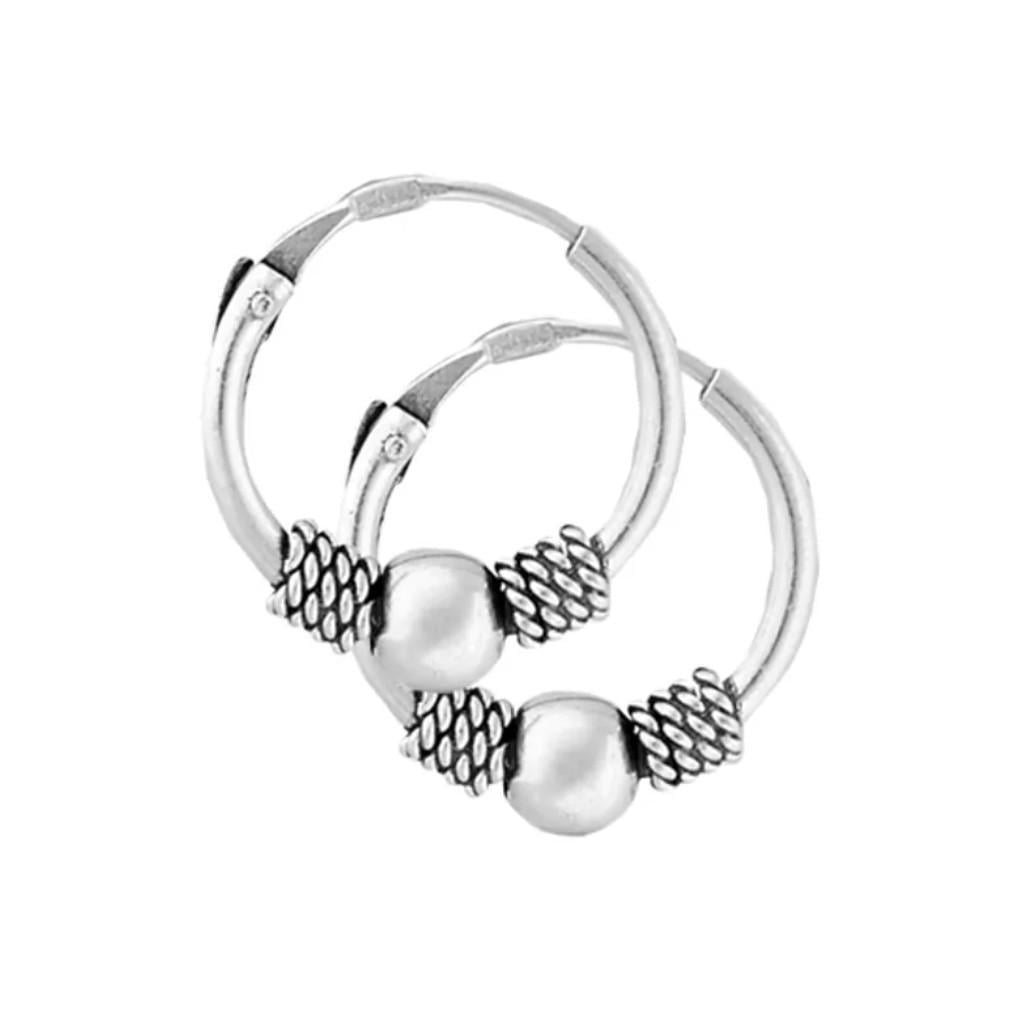 Серебряные серьги Кольца Конго 10 мм серебро 925 пробы черное 0,8 г (с5/312)