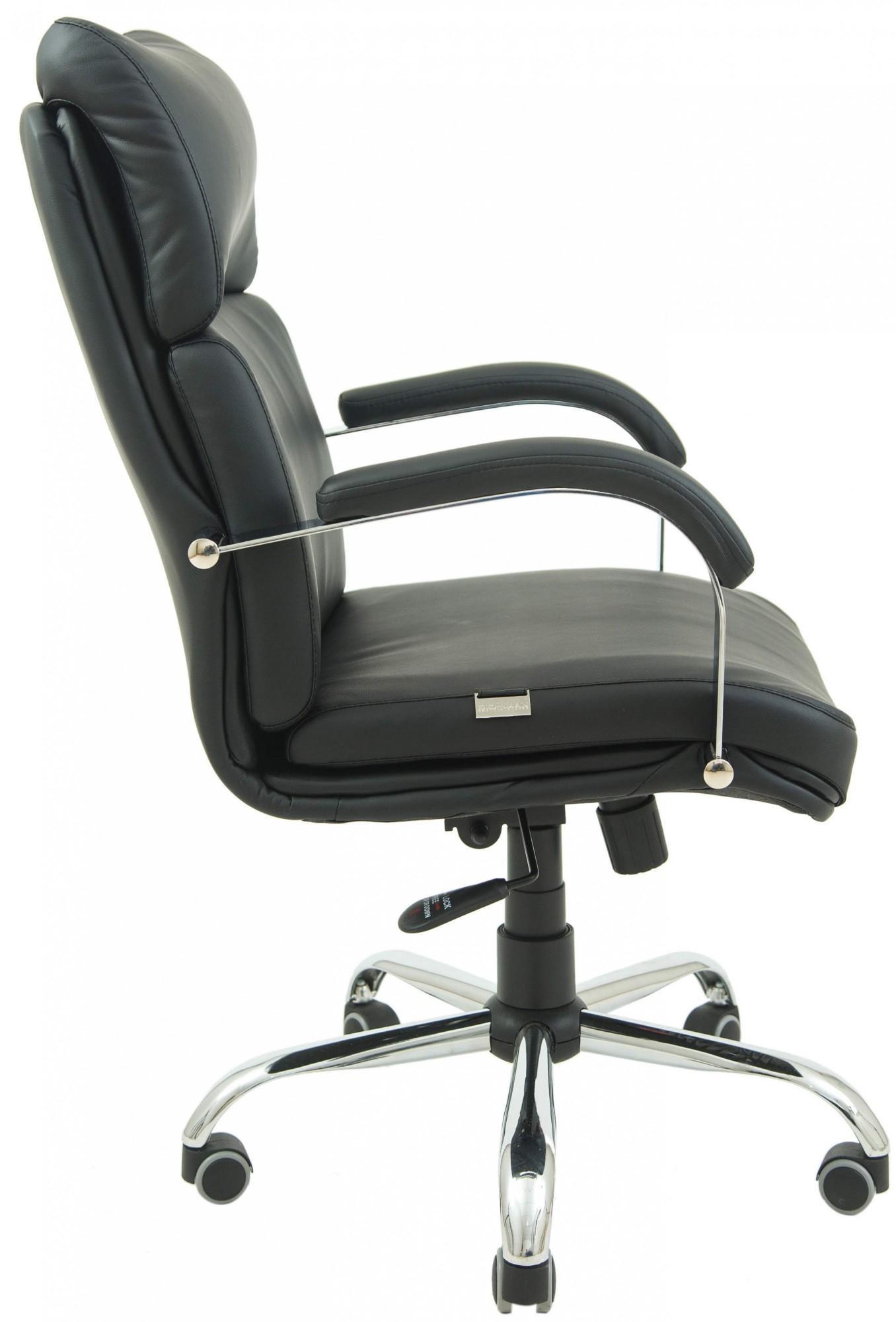 Кресло офисное компьютерное Dakota кожа Комбо Lux Хром М3 MultiBlock Черный - фото 3